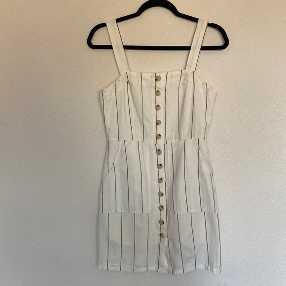 Forever 21 Sheath White striped Dress Size Small - Picture 1 of 9